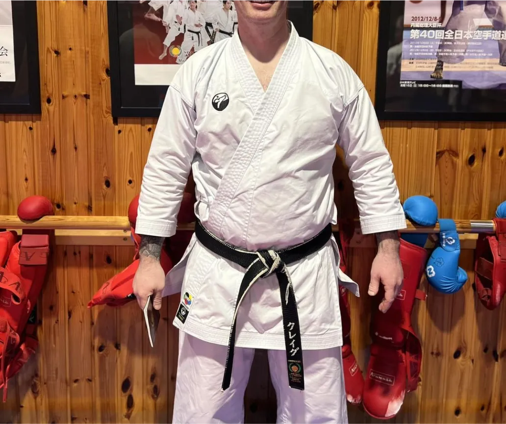 Image of an excited Martial arts On Me gift card recipient. Their thank you note is below.